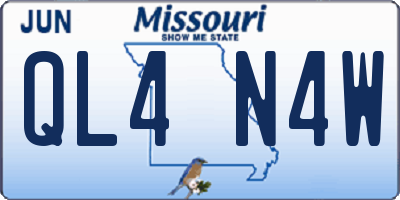 MO license plate QL4N4W