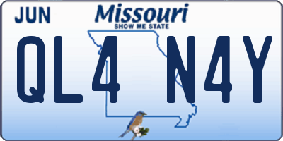 MO license plate QL4N4Y