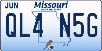 MO license plate QL4N5G