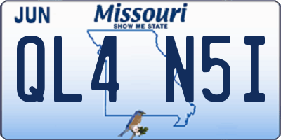 MO license plate QL4N5I