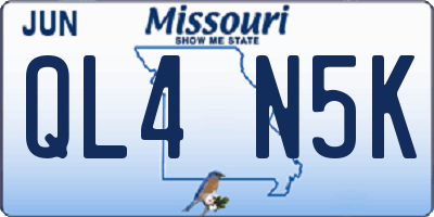 MO license plate QL4N5K