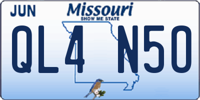 MO license plate QL4N5O