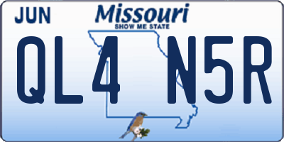 MO license plate QL4N5R
