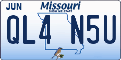 MO license plate QL4N5U