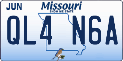 MO license plate QL4N6A