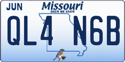 MO license plate QL4N6B
