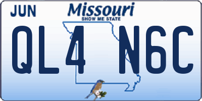 MO license plate QL4N6C