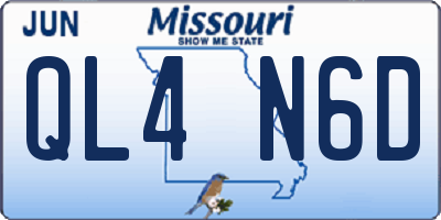 MO license plate QL4N6D