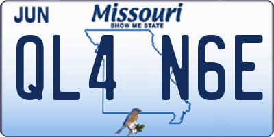 MO license plate QL4N6E