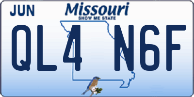 MO license plate QL4N6F