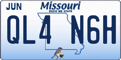 MO license plate QL4N6H