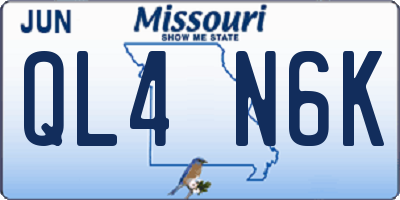 MO license plate QL4N6K