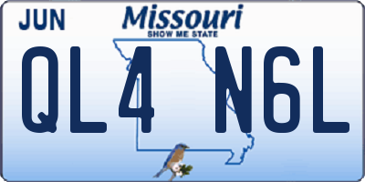 MO license plate QL4N6L