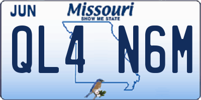 MO license plate QL4N6M