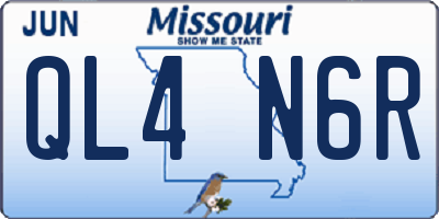 MO license plate QL4N6R