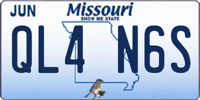 MO license plate QL4N6S
