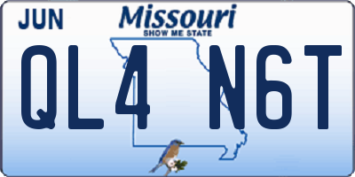 MO license plate QL4N6T