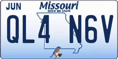 MO license plate QL4N6V