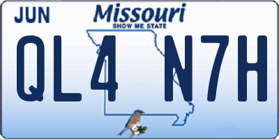 MO license plate QL4N7H