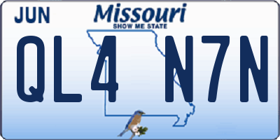 MO license plate QL4N7N