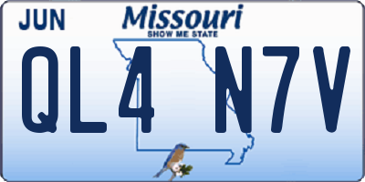 MO license plate QL4N7V