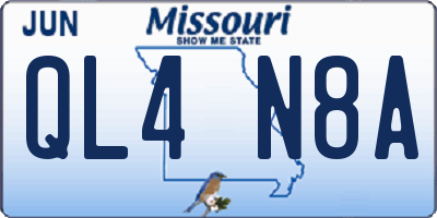 MO license plate QL4N8A