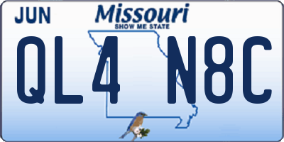 MO license plate QL4N8C