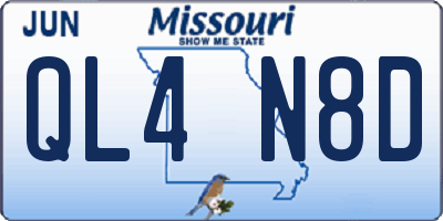 MO license plate QL4N8D