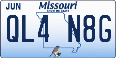 MO license plate QL4N8G
