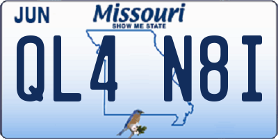 MO license plate QL4N8I