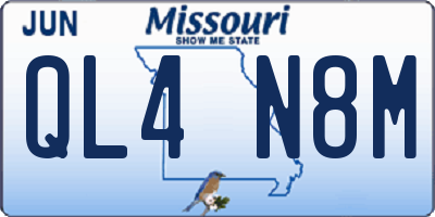 MO license plate QL4N8M