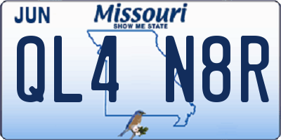 MO license plate QL4N8R