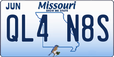 MO license plate QL4N8S