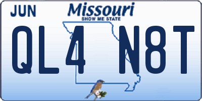 MO license plate QL4N8T