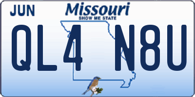 MO license plate QL4N8U