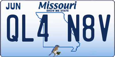 MO license plate QL4N8V