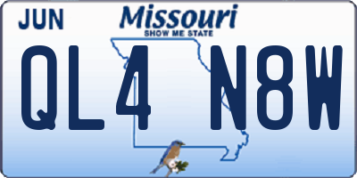 MO license plate QL4N8W