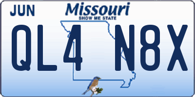 MO license plate QL4N8X