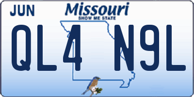 MO license plate QL4N9L