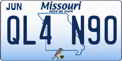 MO license plate QL4N9O
