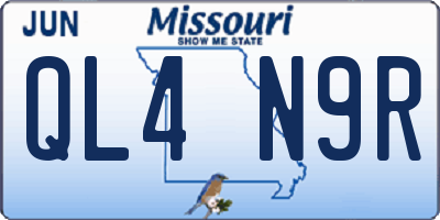 MO license plate QL4N9R