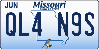 MO license plate QL4N9S