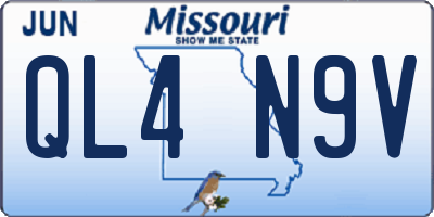 MO license plate QL4N9V