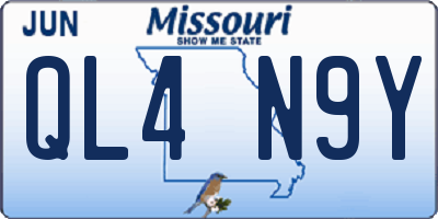 MO license plate QL4N9Y