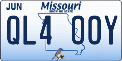 MO license plate QL4O0Y