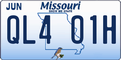 MO license plate QL4O1H