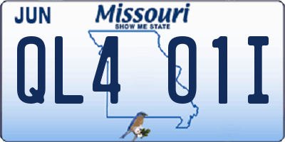 MO license plate QL4O1I
