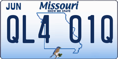MO license plate QL4O1Q