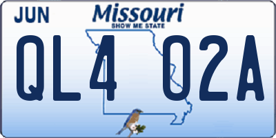 MO license plate QL4O2A