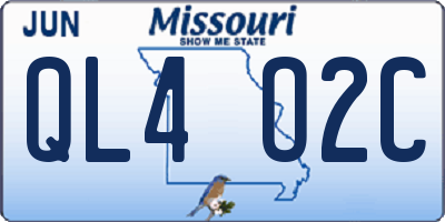 MO license plate QL4O2C